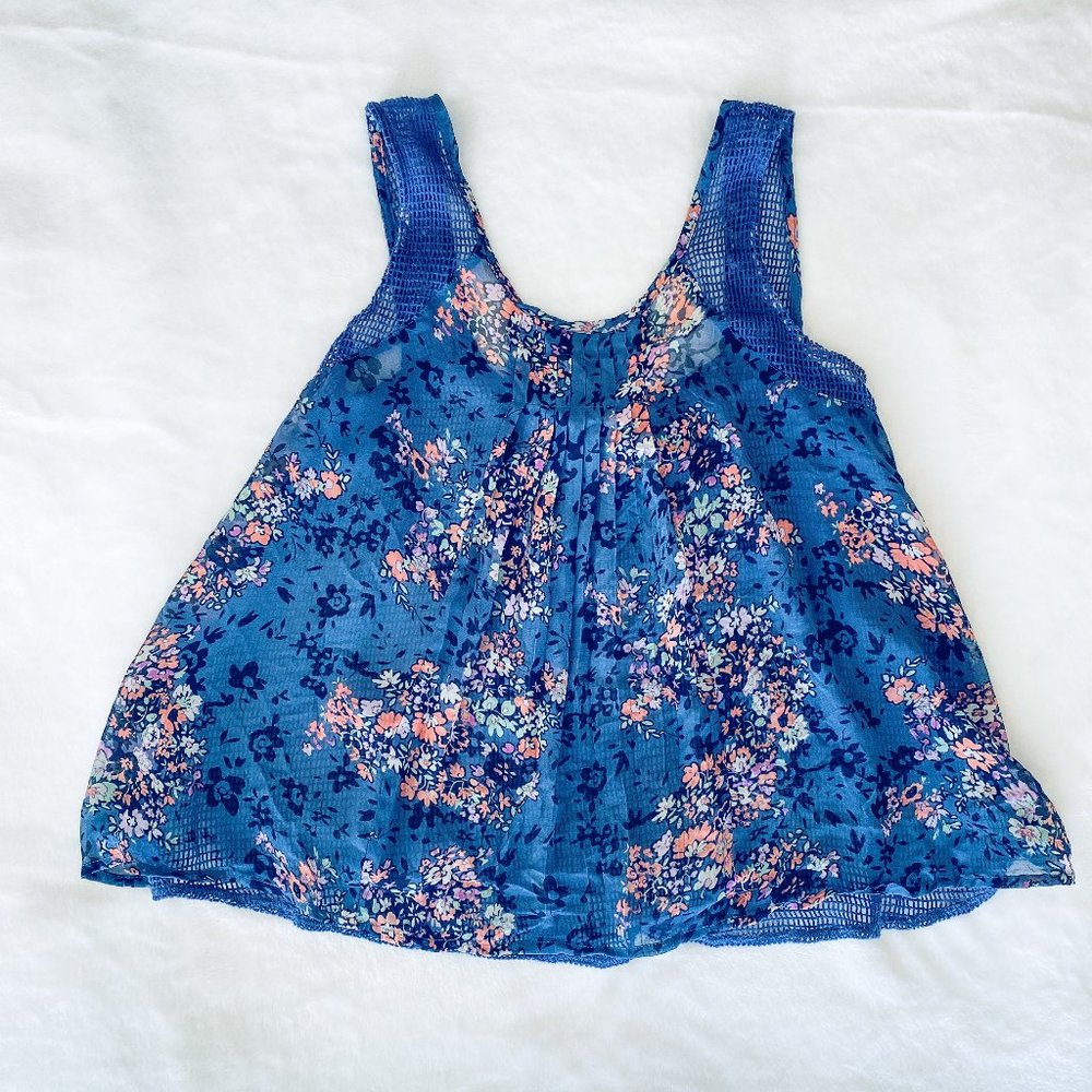 Urban Outfitters - Hippie Love Purple Flowery Top